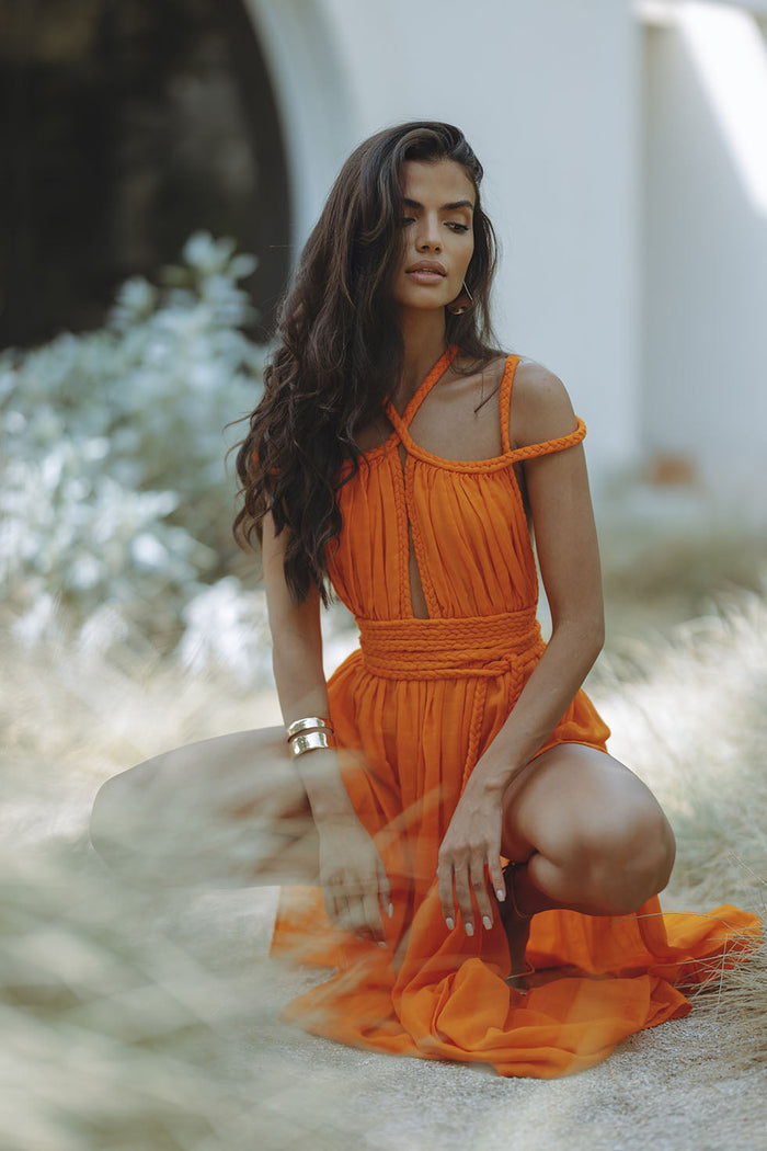 FIONZA MAXI DRESS - ORANGE