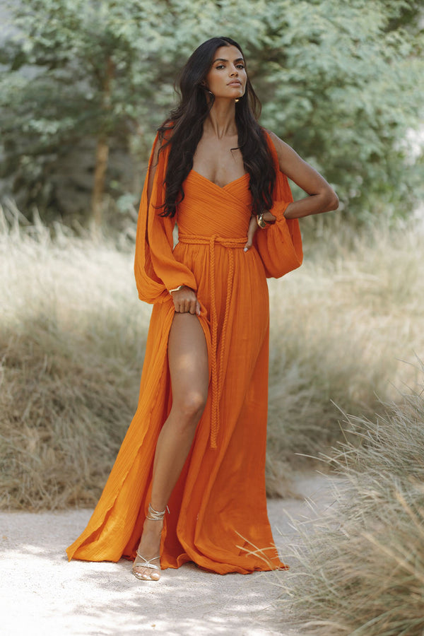 JUXIA MAXI DRESS - ORANGE