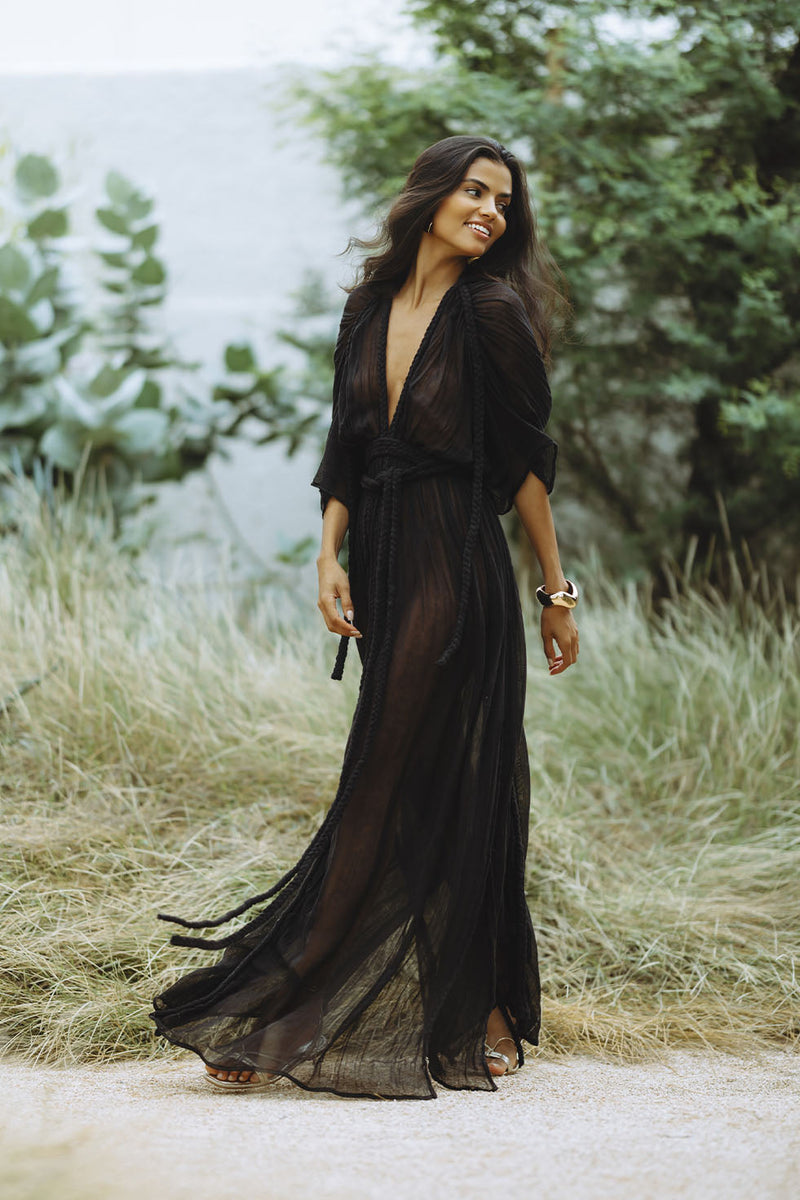 OPHELIA MAXI DRESS - BLACK