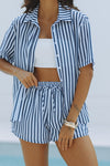 LIORA SHORTS - INDIGO STRIPE