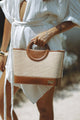 BELLA RAFFIA BAG - TAN