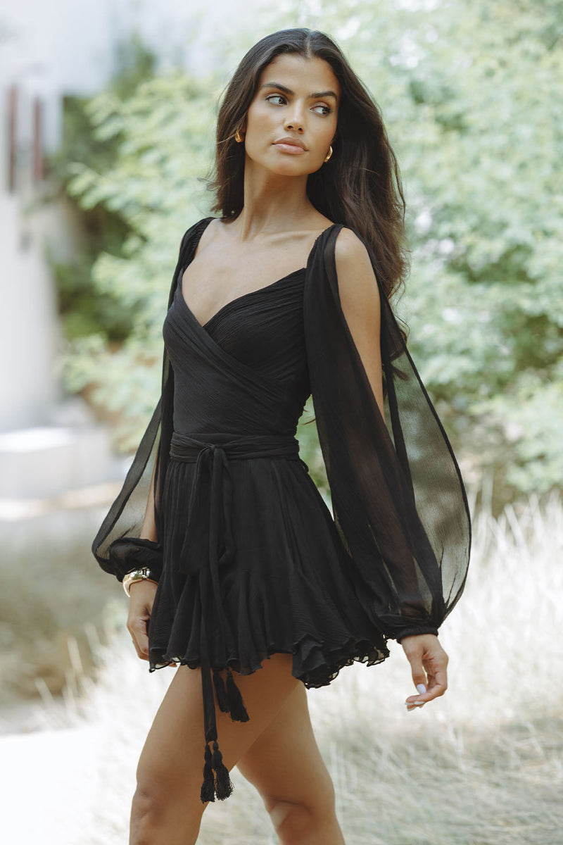 GAIA MINI DRESS - NOIR