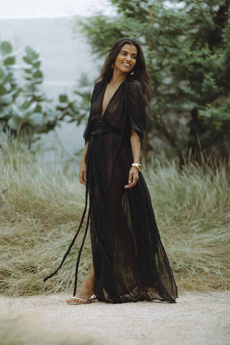 OPHELIA MAXI DRESS - BLACK