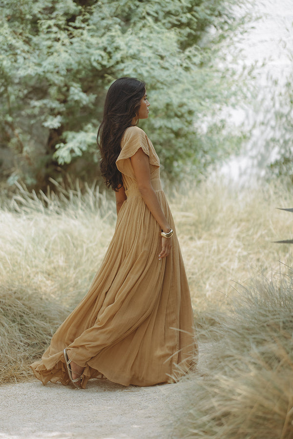 NATASSIA MAXI DRESS - CARAMEL