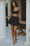 TIANNA BUBBLE MINI SKIRT - BLACK