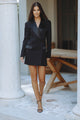 JOELLE TUXEDO DRESS - BLACK