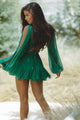 GAIA MINI DRESS - PERSIAN GREEN