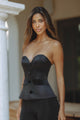 ELISSA CORSET TOP - BLACK