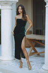 EVERLASTING VELOUR MIDI DRESS - EMERALD