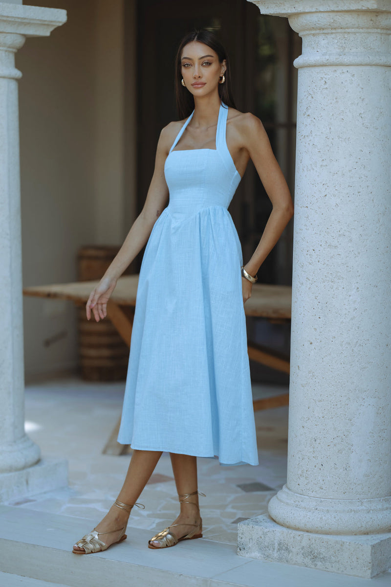 LOCKLEA MIDI DRESS - ICE BLUE