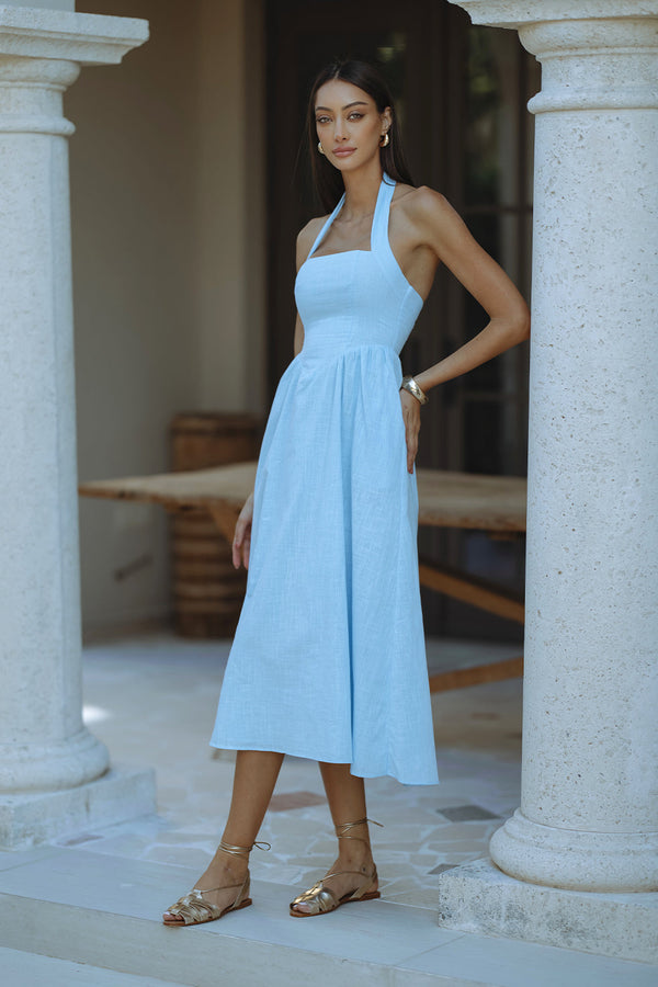 LOCKLEA MIDI DRESS - ICE BLUE