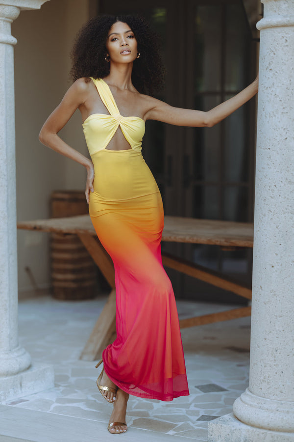 KYREE MAXI DRESS - MIMOSA OMBRE