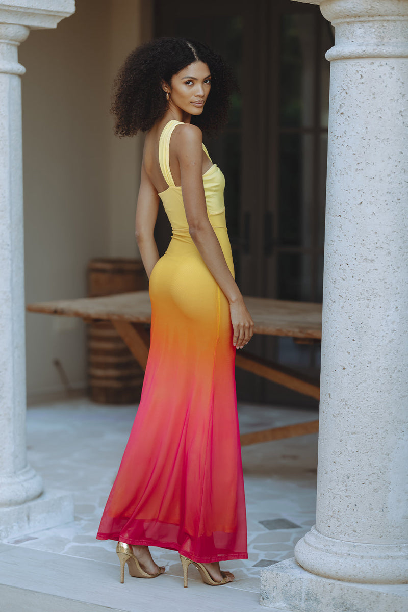 KYREE MAXI DRESS - MIMOSA OMBRE