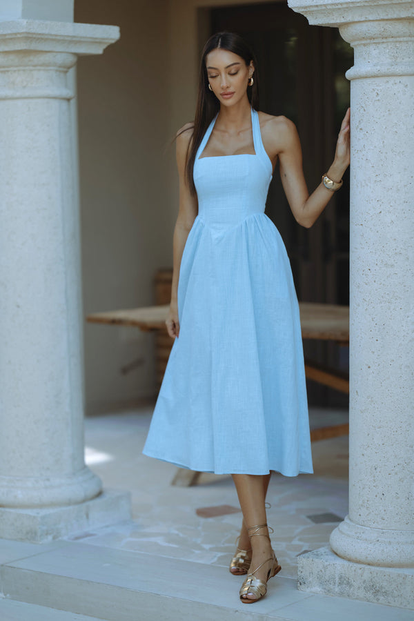 LOCKLEA MIDI DRESS - ICE BLUE