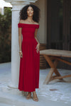 MANALLA MAXI DRESS - CHERRY