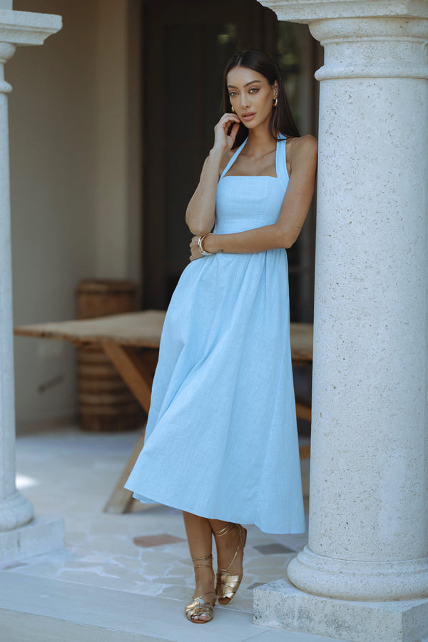 LOCKLEA MIDI DRESS - ICE BLUE