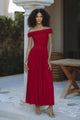 MANALLA MAXI DRESS - CHERRY