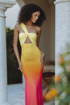 KYREE MAXI DRESS - MIMOSA OMBRE