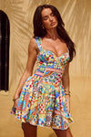 JOELLE MINI DRESS - PHAEDRA PRINT