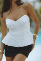 GIULIA BUSTIER TOP - WHITE