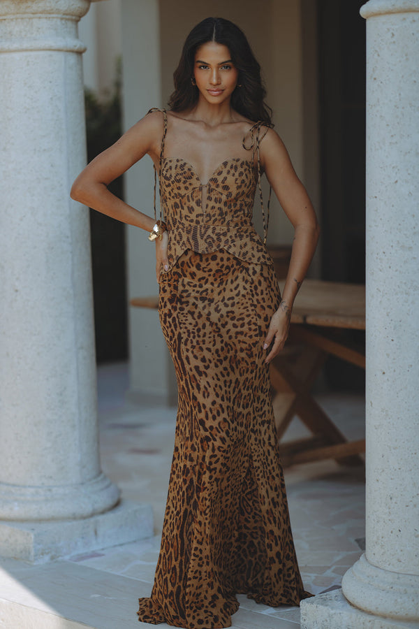 RUBA MAXI SKIRT - LEOPARD