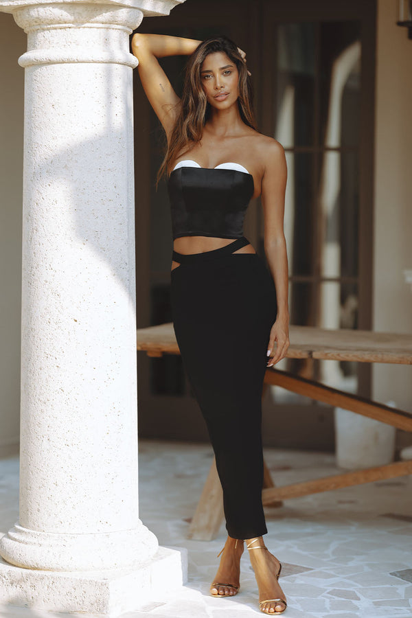 FLORENTINA MAXI SKIRT - BLACK