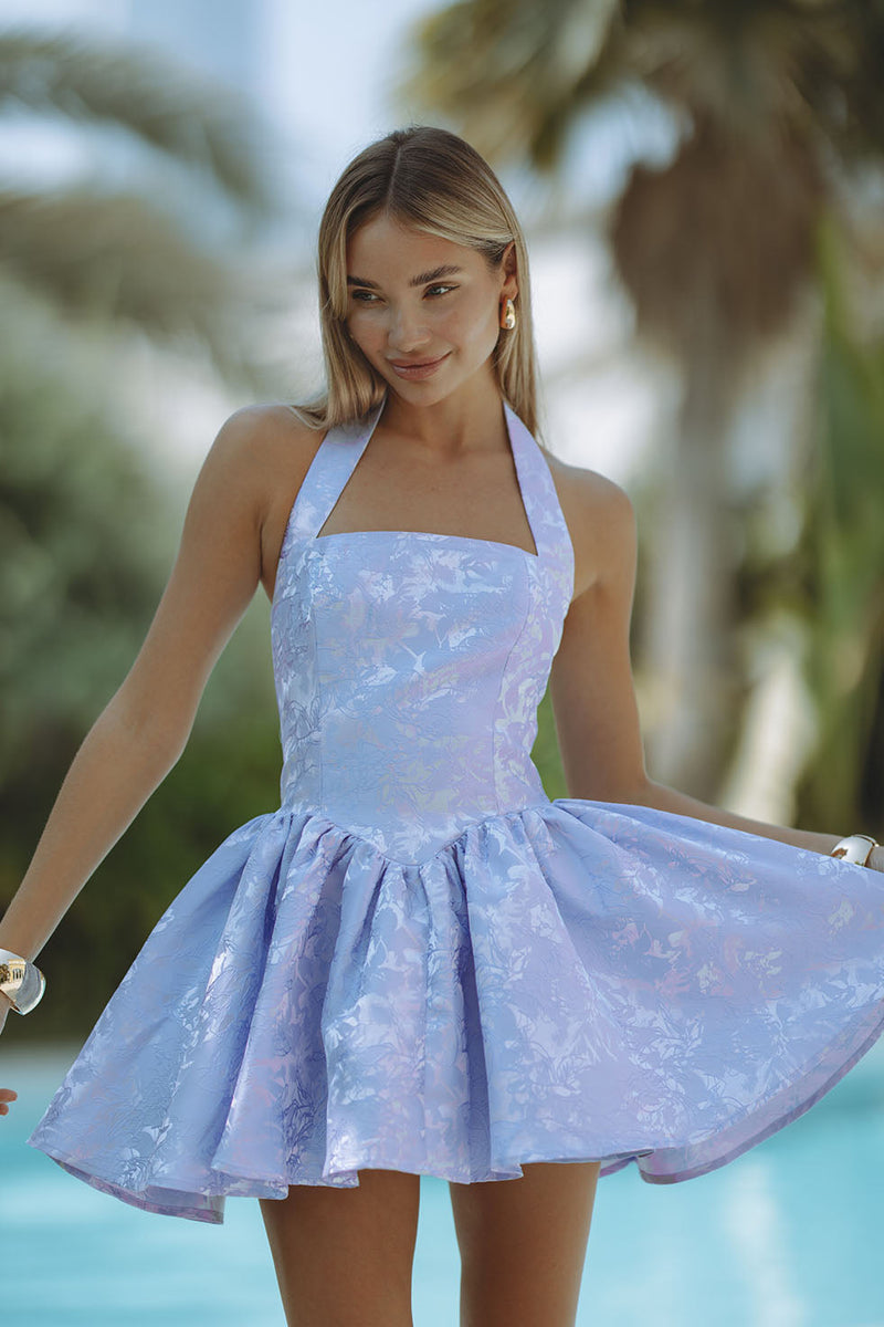 SABINE MINI DRESS - PERIWINKLE