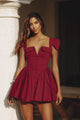 ANTONELLA MINI DRESS - WINE