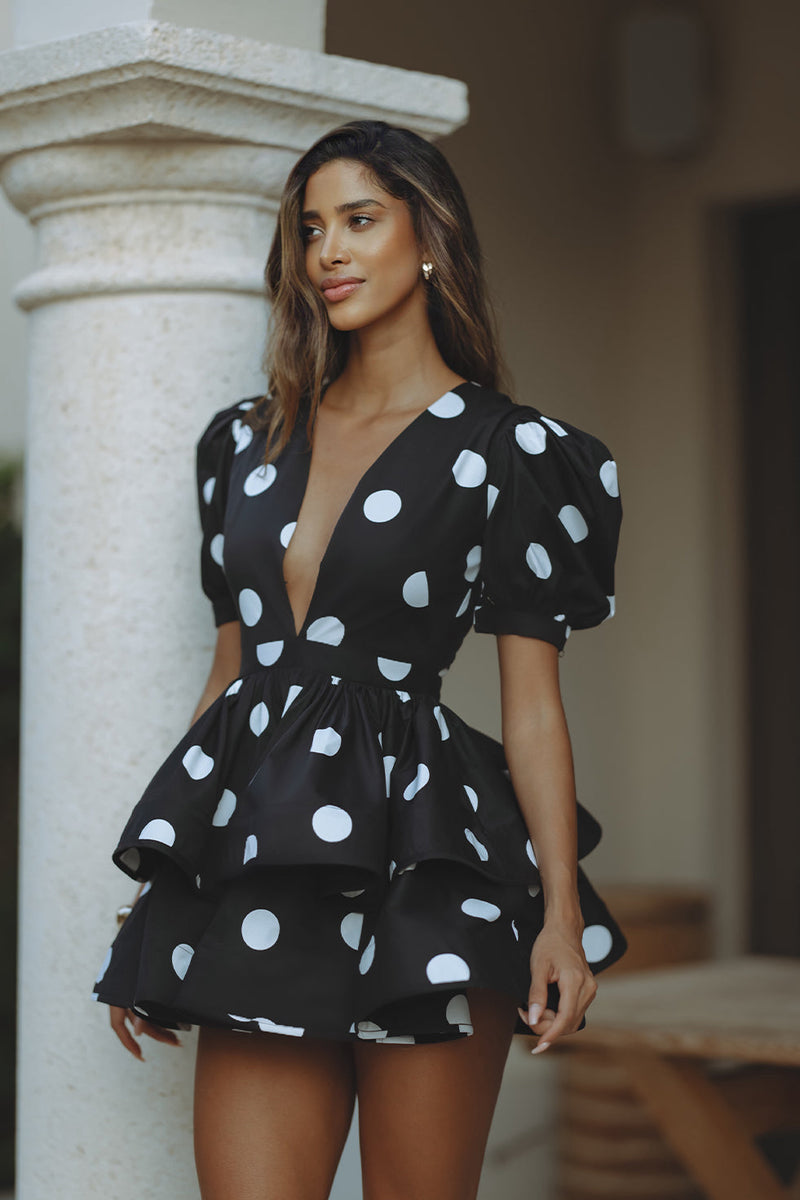 AUBRIE MINI DRESS - POLKA-DOT