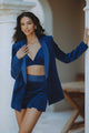 ISOBEL VELVET BLAZER - ROYAL BLUE