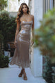 RAMIRA SEQUIN MAXI DRESS - NUDE