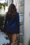 ISOBEL VELVET BLAZER - ROYAL BLUE