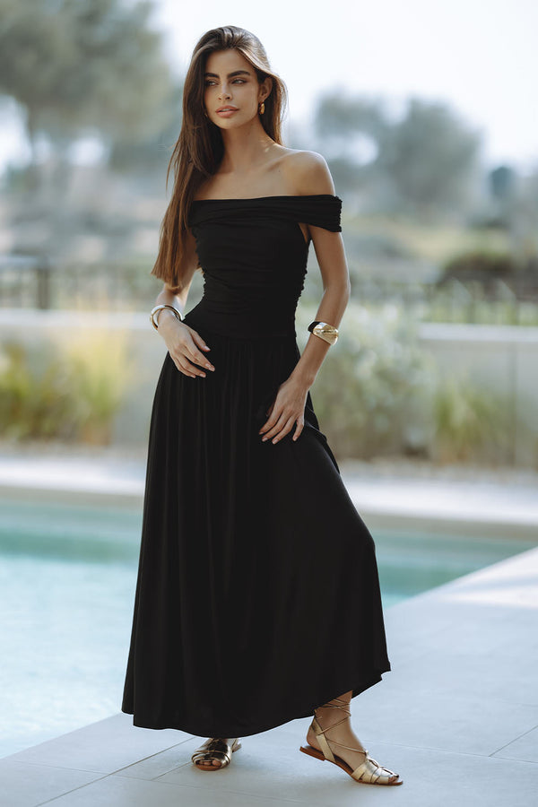 MANALLA MAXI DRESS - BLACK