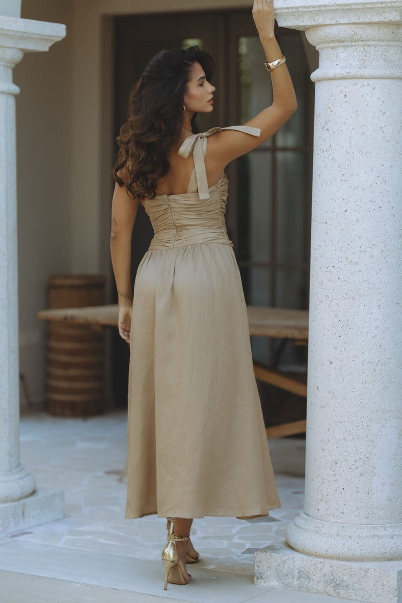 MIRELLE MAXI DRESS - LATTE