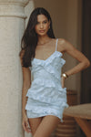 AISHA MINI DRESS - SKY BLUE