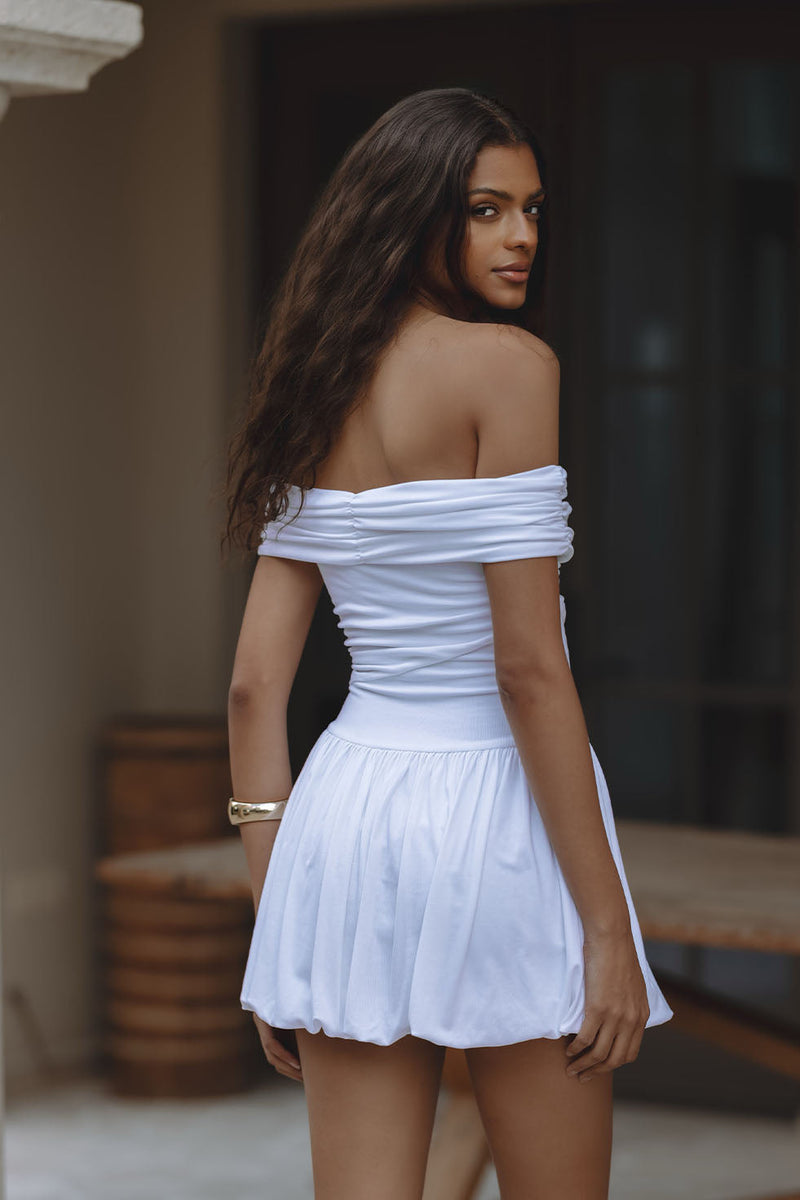 MANALLA MINI DRESS - WHITE