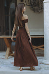 MANALLA MAXI DRESS - BROWN