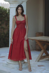 ESRA MIDI DRESS - FIRE RED