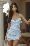 AISHA MINI DRESS - SKY BLUE