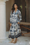 BOTANIC MAXI DRESS - NAVY