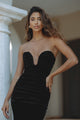 ELVIRA VELVET MAXI DRESS - BLACK