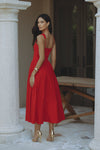 LANI MIDI DRESS - RED