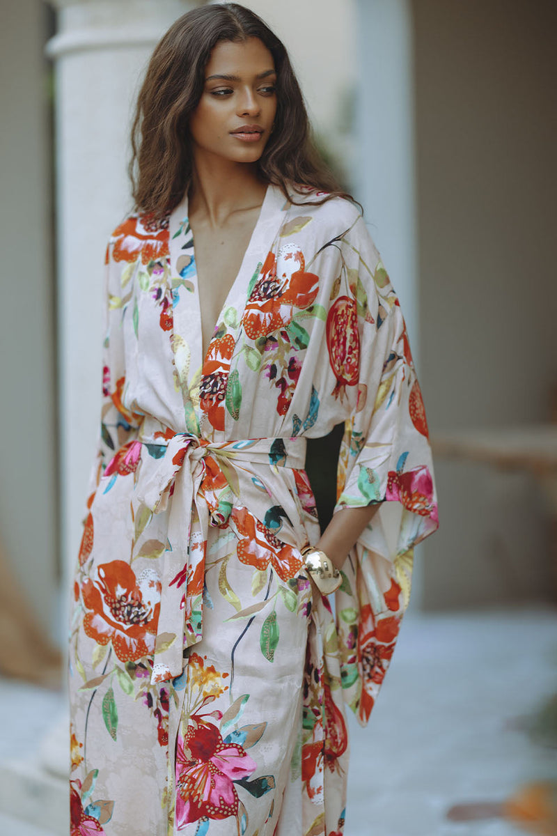 SIENNA KIMONO - POMEGRANATE BLOOM