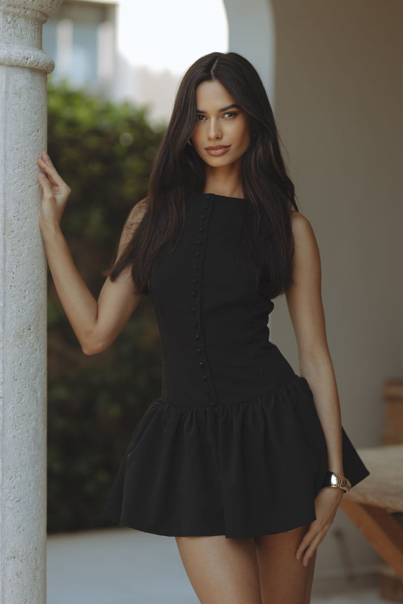 NEVAH MINI DRESS - BLACK