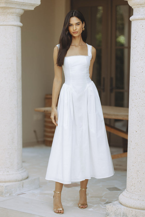 LANI MIDI DRESS - WHITE