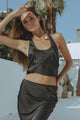 ROXY HALTER TOP - DARK OLIVE