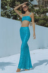 ZEENA MAXI SKIRT - AQUA