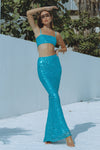 ZEENA MAXI SKIRT - AQUA