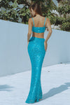 ZEENA MAXI SKIRT - AQUA