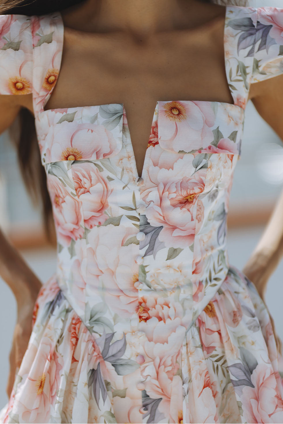 ANTONELLA MINI DRESS - PEONY POEM – CHIC LE FRIQUE - USA